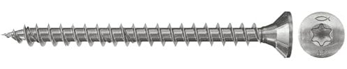 fischer - Vis à bois PowerFast 3,0 x 20 Tête fraisée, empreinte TX, inox A2, filetage total/Boite de 300