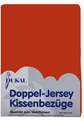 Dukal | Kissenbezug 65 x 100 cm | aus hochwertigem DOPPEL-Jersey | 100% Baumwolle | Farbe: Kupfer