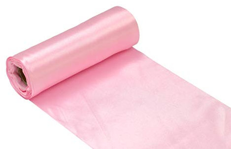 Creativery 9m Rolle Satinband 15cm rosa 148 // Tischläufer Tischband Satin Deko Band Stoff