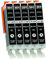 Supply Guy 5 Druckerpatronen mit Chip kompatibel mit CLI-551 BK Photoschwarz für IP7250 IP8750 IX6850 MG5450 MG5550 MG5650 MG5655 MG6350 MG6450 MG6650 MG7150 MG7550 MX725 MX925