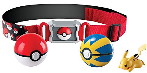 Pokemon T19220 Pokémon Pokeballgürtel mit Pokebällen Version 2, unisex-child, Rot/blau