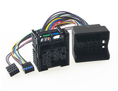 Radioanschlusskabel Umrüst-Adapter für BMW Auto Radio flache Pins (BM54) auf runde Pins (BM24) mit Erhalt CD-Wechsler/Navi