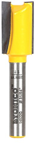 Yonico 14922q - Undersized Plywood Straight Dado Router Bit, Cutting Diameter: 31/64, Cutting Length: 3/4 - 1/4 Shank