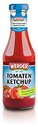 Werder Ketchup, Tomate, ohne Zucker, 450 ml