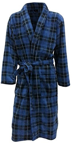 John Christian Vestaglia da Camera con Disegno Scozzese a Scacchi (Tartan), Blu, Uomo (XXL)