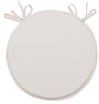 Soleil d'ocre, Alix Dessus de Chaise Bistrot, Polyester, Blanc, 40 cm