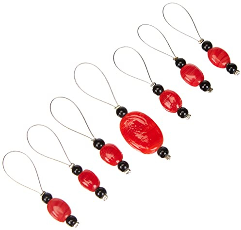 KNIT PRO Zooni: Bead Stitch Markers: Tangerine