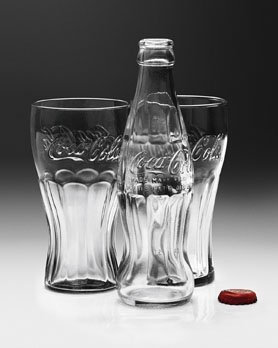 Coca Cola - Good Company - Bottle & Glasses - Mini PAPER Poster