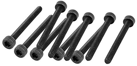 sourcing map 10 Pcs RC Model Car Part M3 x 30mm Metric Hex Socket Countersunk Flat Head Screw Bolts Black