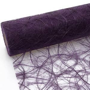 100 Deko Herzen + 25 m x 30 cm Sizoweb - Vlies Original Tischband Tischläufer aubergine - 64 023-R 300+H