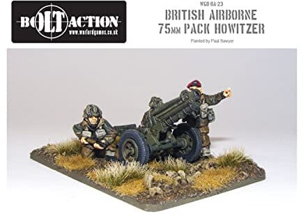Warlord Games British Airborne 75mm Pack Howitzer - Tabletop-Spiel, Militärisches Brettspiel, Miniatur-Wargame, Erwachsener, 168+ Jahre, 100 Jahre