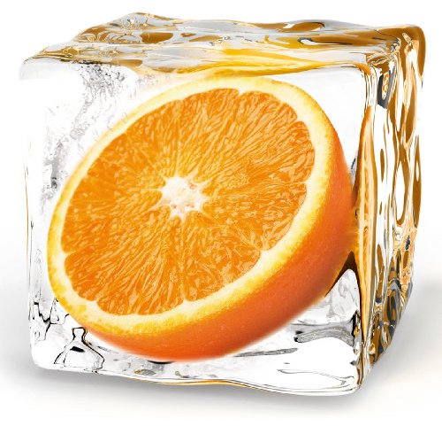 Eurographics DG-DT5074 Deco Glass, Glasbild, Orange Cube 30 x 30 cm