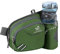 WATERFLY Gürteltasche Bauchtasche mit Flaschenhalter Damen und Herren, Atmungsaktiv Sport Hüfttasche für Laufen Radfahren Camping Klettern Reisen Wandern Joggen Hundetraining Grün