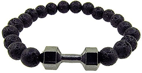 DP Design® Volkanische Stein-Armband mit Kurzhanteln, Chakra UB01