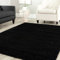 Shaggy Teppich Farbe Hochflor Langflor Teppiche Modern Uni Farben, Farbe:Schwarz, Maße:140x200 cm