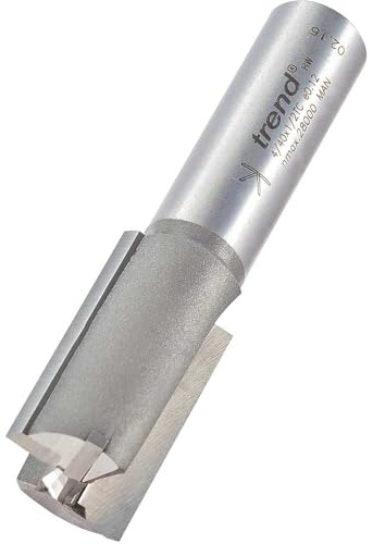 Trend Straight Two Flute Router Cutter, 1/2 Inch Shank, 18.2mm, TCT | Straight Two Flute Cutter With TCT Plunge Centre Tip For Clean Routing And Accurate Cutting, 4/40X1/2TC
