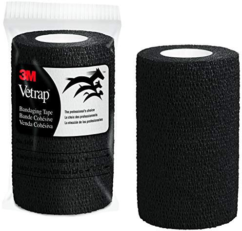 3M Vetrap Bandagierband, 10,2 cm x 4,5 m, Schwarz, 1 Rolle