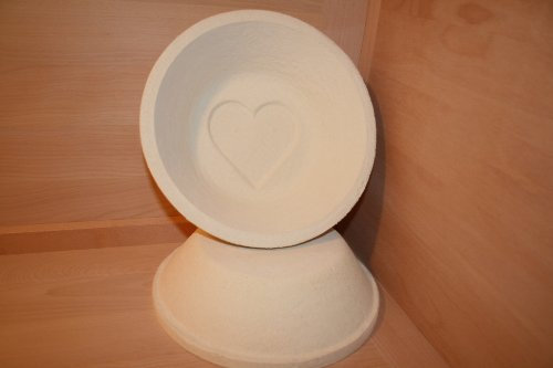 Gärkorb Gärkörbe Brotform Holzschliff 1 kg rund Herzmuster