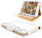SALE! Iverson® iPad 4 leather wallet cover case compatible with iPad 2 and iPad 3 (WHITE)