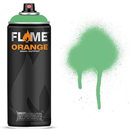 Flame Orange Spray Paint - Matt Acrylic 400ml Can Crazy Menthol FO-667
