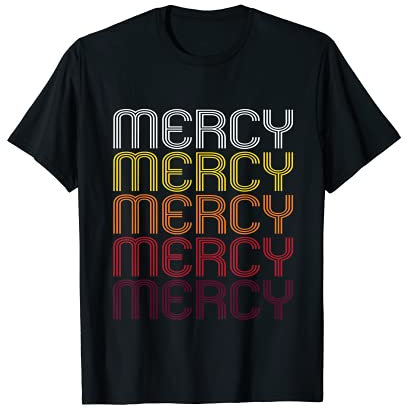 Mercy Retro Wordmark Pattern - Vintage Style T-shirt