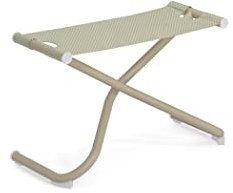 Snooze Garten Fußhocker, beige Taupe Sitzfläche EMU-Tex beige LxBxH 72x32x43cm Gestell Stahl Taupe klappbar