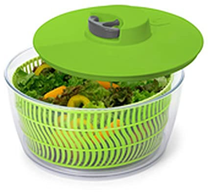 ROPE SALAD DRYER WITH STOP, GREEN - 4L