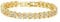 mciskin Bracelets for Women Crystal Zircon Roman Style White Silver Plated CZ Classic Tennis Bracelet (Gold)