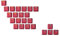 Ranked Gummi-Tastenkappen-Set | Doppelschuss Durchscheinend | OEM-Profil für Mechanische Gaming-Tastatur (Very Peri, 23 Tasten)