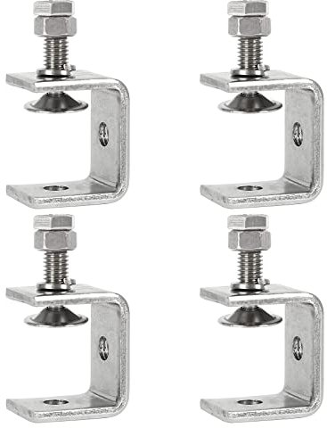 4 Stück C-Zwingen Set, 304 Edelstahl Heavy Duty Clamp, Holzbearbeitung Fixture Clamp für Tischlerei, Diy Holzbearbeiter, Bauarbeiter konzipiert und Schweißer - Silberfarben