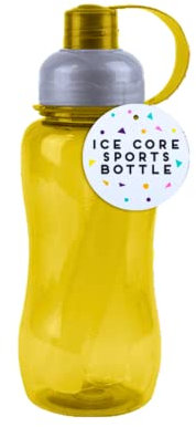 AKEDE Sports Water Bottle - Leakproof, 550ml, Plastic, Ideal for School, Work, Sports, Everyday Use - Yellow