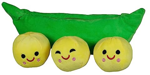 Aliki Guisantes verdes en la vaina de peluche - peluche de juguete de peluche