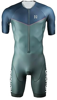 Homme Pro Trifonction Manches Courtes Sports de Plein Air Vêtements de Triathlon, pour Course À Pied, Natation, Cyclisme Body (TYP-8,XXS)