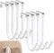 MIVITOOM 8 Pack Over The Door Hook Hanger, Metal Hooks with Soft Rubber Prevent Scratches,Wreath Hanger for Hanging Front Door, Bathroom, Bedroom（Fits Widths Up to 3.7cm）