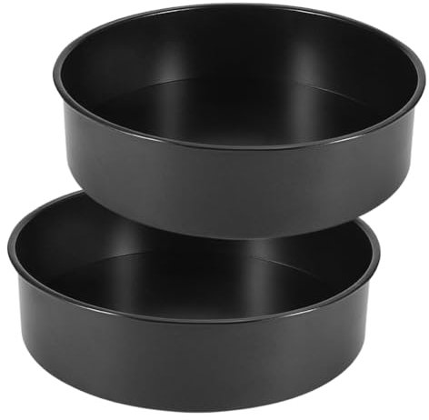 IVEOPPE Stampi da Forno Rotondi,Teglia da Forno Rotonda 24 cm, Conrivestimento Antiaderente, Adatti per Torte, Brownies,Torte,Lasagned (2 Pezzi)