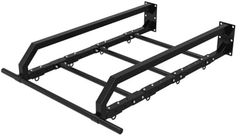 Hlixzoy Wall Mounted Large Depth Single And Double Bar Pull-Up Climbing Frame, Exercise Children's Swing Ring Frame, Multi-Functional Strength, Load-Bearing 300 Kg