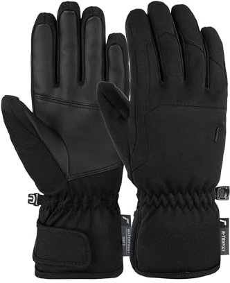 Reusch Keira R-TEX XT warme, wasserdichte, Winddichte und atmungsaktive Winterhandschuhe Fingerhandschuhe Sporthandschuhe Skihandschuhe Damen für warme und trockene Hände, schwarz, 6,5