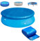 TAZZOR Poolabdeckung rund - wasserdichte Abdeckplane für Pool und Trampolin - Runde Poolplane für Pool ø183cm ø244cm ø305cm - Robuste Abdeckplane Pool Rund (Blue, für Pool ø305cm)