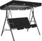 Outdoor Garden Canopy Swing Seat Chair, Adjustable Canopy Bench with Removable Cushion for Patio and Porch, Versatile 3-Seater Design