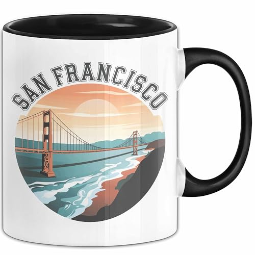 Francisco Kalifornien USA Tasse Geschenk Lustige Geschenkidee Spruch (Schwarz)