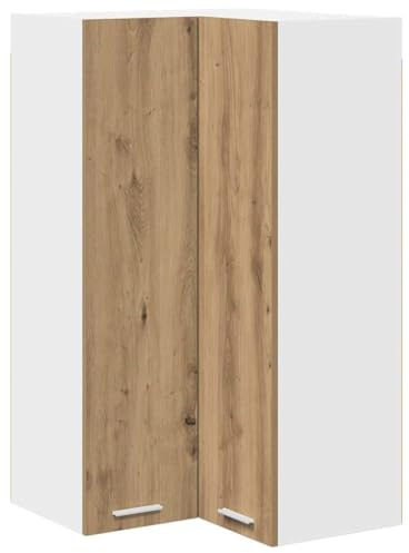 vidaXL Hängeschrank Artisan-Eiche und Weiß 57 x 57 x 100 cm