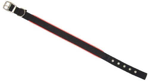 Heim 7409649 Halsband aus Nylongurt mit retroreflektierendem und floureszierendem Reflexite - Keder 20/45, schwarz - orange