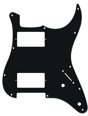 Pickguard E-Gitarre I Standart 11-Loch 3-lagig Schwarz HH