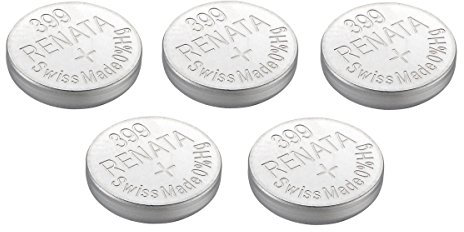 5 pile de montre de Pcs. Renata Suisse fait Renata 399 ou SR927SW ou AG7 1.5V rapide navire