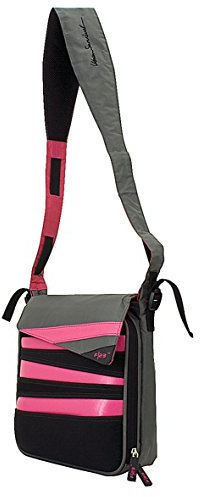 F23, Urban Survival Umhängetasche, HxLxB: 28x8x25 cm, ca. 7 Liter, Nightliner, Schwarz/Pink, 30014-9