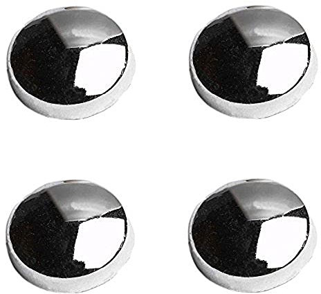 Bulk Hardware BH03921 Plastidome Cache vis finition Chromée, Set de 10 Pièces