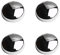 Bulk Hardware BH03921 Plastidome Cache vis finition Chromée, Set de 10 Pièces