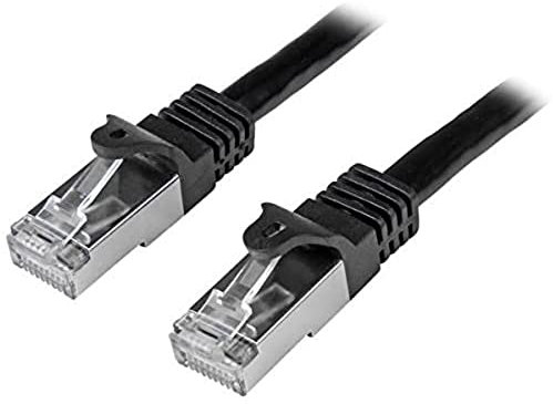 StarTech.com N6SPAT3MBK 3 m Cat6 Patch Cable, Shielded (SFTP) Snagless Gigabit Network Patch Cable, Black Cat 6 Ethernet Patch Lead