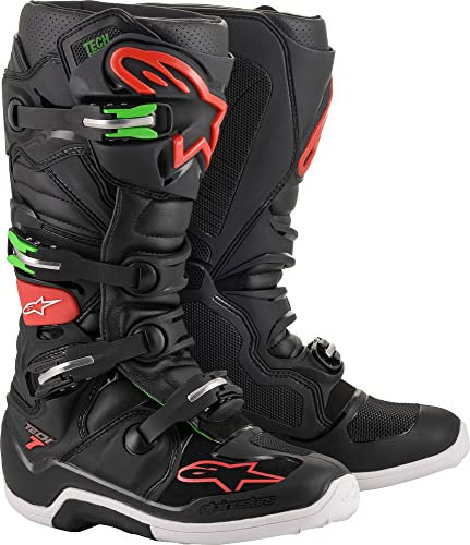 Alpinestars Tech 7 Stivali motocross (Black/Red/Green,6 (39))