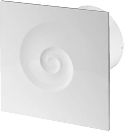 100mm Timer Vortex Extractor Fan White ABS Front Panel Wall Ceiling Ventilation